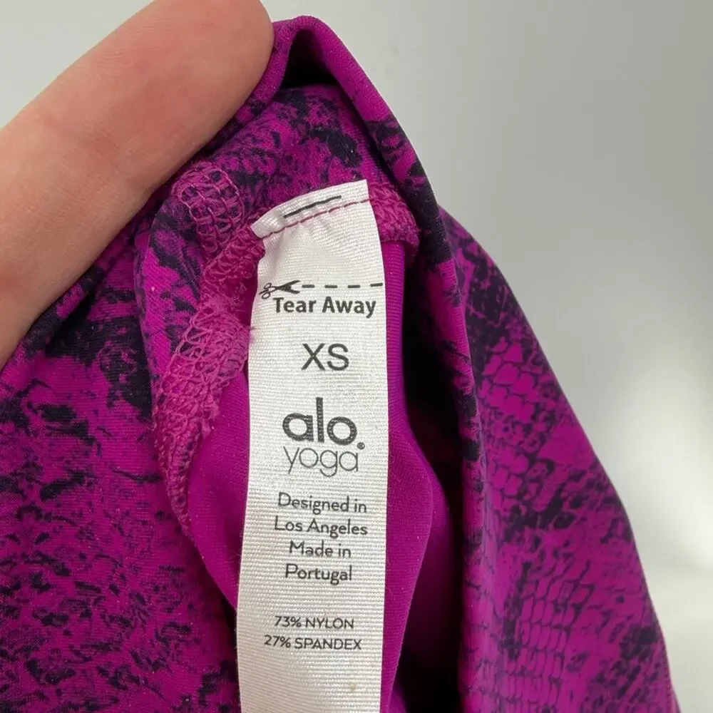 Alo Yoga Viper High Rise Snakeskin Leggings - Purple Pop - XS - New with tags